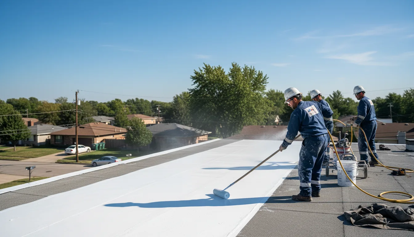 Commercial roof coating in Flensburg, MN near me